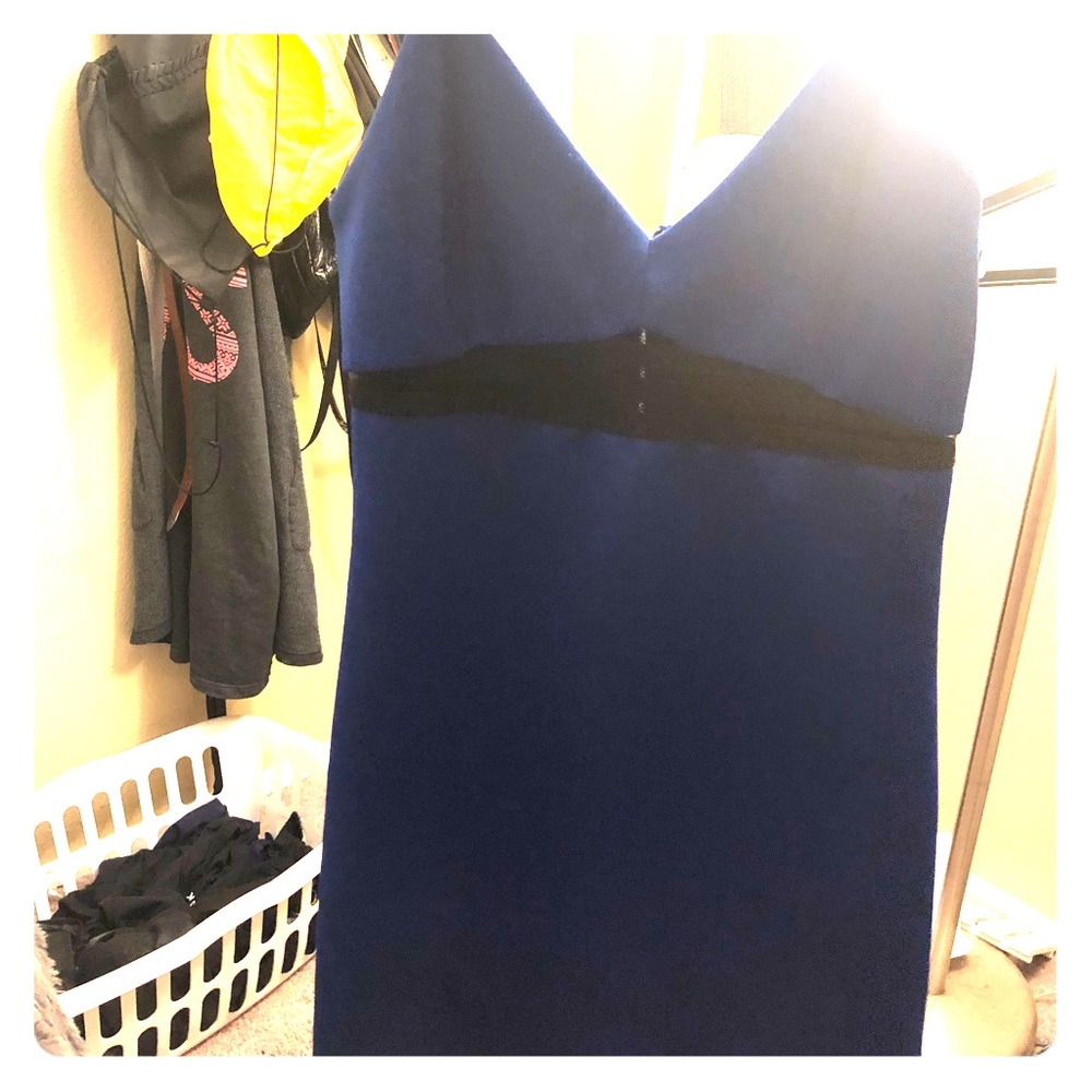 Blue mini club dress